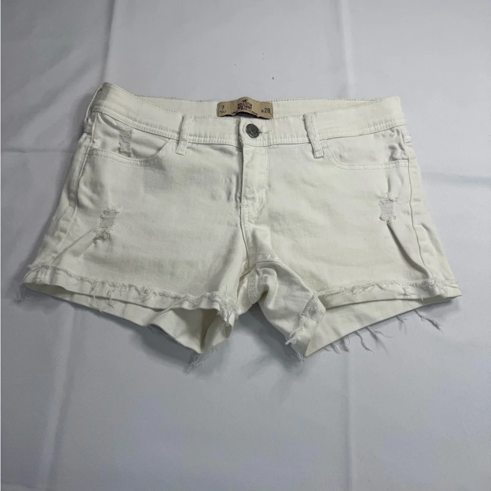 Women's White‎ Denim Shorts